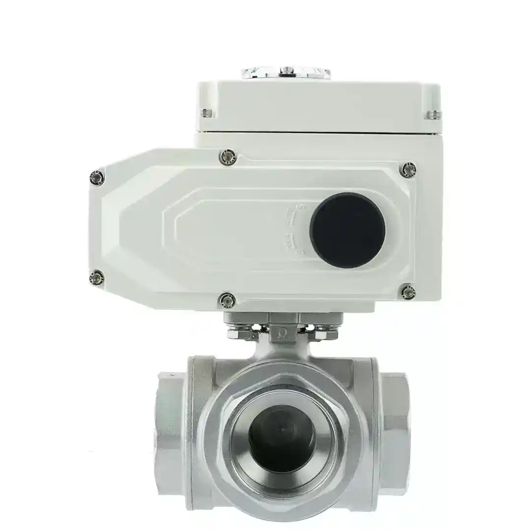 Electric three-way ball valves